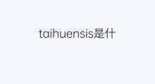 taihuensis是什么意思 taihuensis的中文翻译、读音、例句
