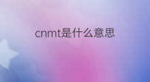 cnmt是什么意思 cnmt的中文翻译、读音、例句