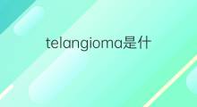 telangioma是什么意思 telangioma的中文翻译、读音、例句