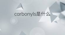 carbonyls是什么意思 carbonyls的中文翻译、读音、例句