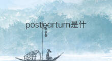 postpartum是什么意思 postpartum的中文翻译、读音、例句