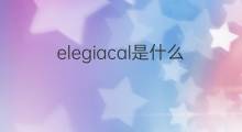 elegiacal是什么意思 elegiacal的中文翻译、读音、例句
