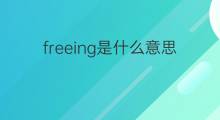 freeing是什么意思 freeing的中文翻译、读音、例句