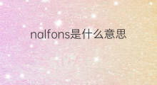 nalfons是什么意思 nalfons的中文翻译、读音、例句