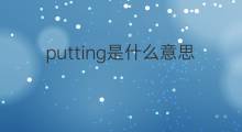 putting是什么意思 putting的中文翻译、读音、例句