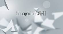 terajoules是什么意思 terajoules的中文翻译、读音、例句
