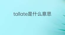 tallate是什么意思 tallate的中文翻译、读音、例句