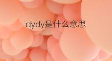 dydy是什么意思 dydy的中文翻译、读音、例句