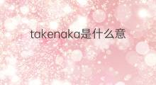 takenaka是什么意思 takenaka的中文翻译、读音、例句