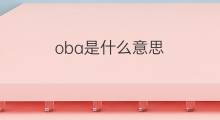 oba是什么意思 oba的中文翻译、读音、例句