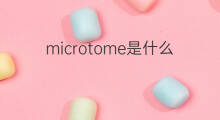 microtome是什么意思 microtome的中文翻译、读音、例句