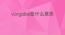 vorgabe是什么意思 vorgabe的中文翻译、读音、例句