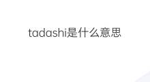 tadashi是什么意思 tadashi的中文翻译、读音、例句