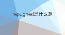 repugned是什么意思 repugned的中文翻译、读音、例句