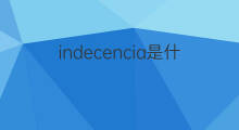 indecencia是什么意思 indecencia的中文翻译、读音、例句