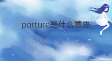 parture是什么意思 parture的中文翻译、读音、例句