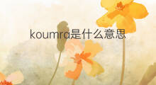 koumra是什么意思 koumra的中文翻译、读音、例句