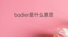 badier是什么意思 badier的中文翻译、读音、例句