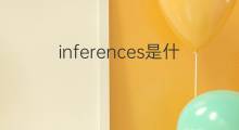 inferences是什么意思 inferences的中文翻译、读音、例句