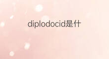 diplodocid是什么意思 diplodocid的中文翻译、读音、例句