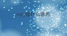 mty是什么意思 mty的中文翻译、读音、例句