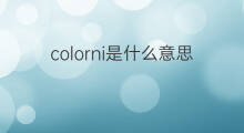 colorni是什么意思 colorni的中文翻译、读音、例句