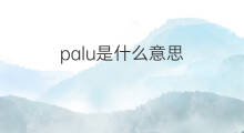 palu是什么意思 palu的中文翻译、读音、例句