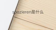 spazieren是什么意思 spazieren的中文翻译、读音、例句
