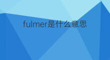 fulmer是什么意思 英文名fulmer的翻译、发音、来源