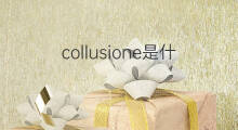 collusione是什么意思 collusione的中文翻译、读音、例句