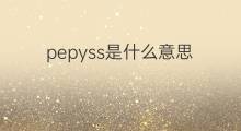 pepyss是什么意思 pepyss的中文翻译、读音、例句