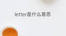 letter是什么意思 letter的中文翻译、读音、例句