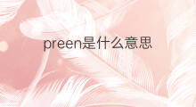 preen是什么意思 preen的中文翻译、读音、例句