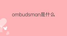 ombudsman是什么意思 ombudsman的中文翻译、读音、例句
