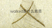 walked是什么意思 walked的中文翻译、读音、例句