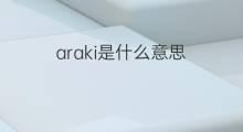 araki是什么意思 英文名araki的翻译、发音、来源