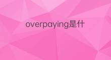 overpaying是什么意思 overpaying的中文翻译、读音、例句