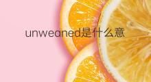 unweaned是什么意思 unweaned的中文翻译、读音、例句