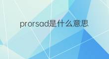 prorsad是什么意思 prorsad的中文翻译、读音、例句