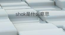 shak是什么意思 shak的中文翻译、读音、例句