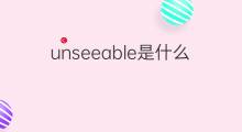 unseeable是什么意思 unseeable的中文翻译、读音、例句
