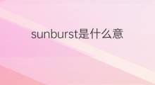 sunburst是什么意思 sunburst的中文翻译、读音、例句