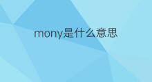 mony是什么意思 mony的中文翻译、读音、例句