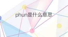 phun是什么意思 phun的中文翻译、读音、例句