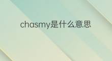 chasmy是什么意思 chasmy的中文翻译、读音、例句