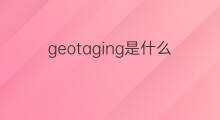 geotaging是什么意思 geotaging的中文翻译、读音、例句
