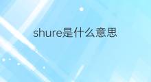 shure是什么意思 shure的中文翻译、读音、例句