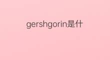 gershgorin是什么意思 gershgorin的中文翻译、读音、例句