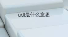 udl是什么意思 udl的中文翻译、读音、例句