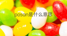 posan是什么意思 posan的中文翻译、读音、例句